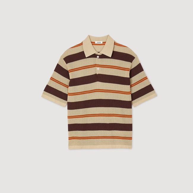 Polo de punto a rayas