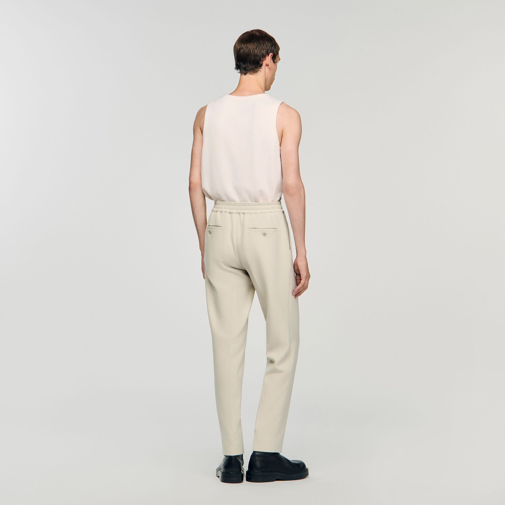 Pantalón recto elástico