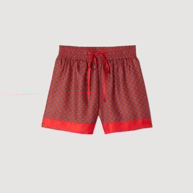 Pantalón corto estampado pañuelo