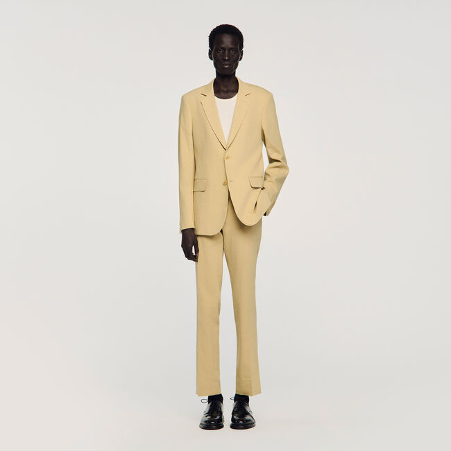 Chaqueta de traje cl&aacute;sica de lino