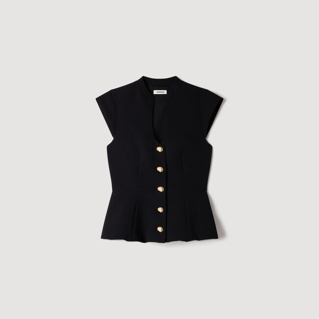 Top peplum abotonado