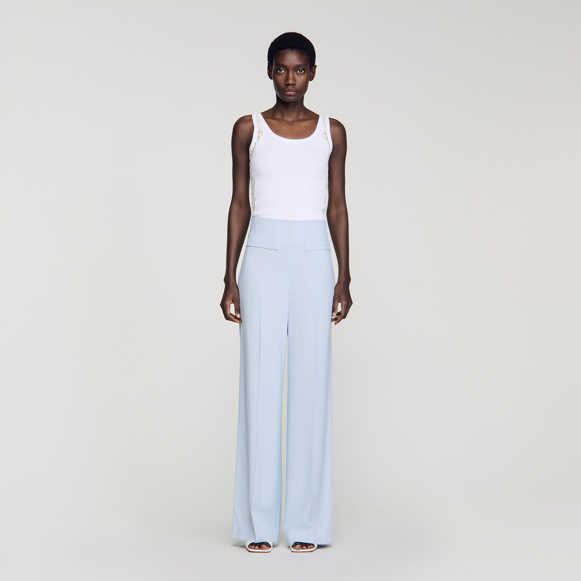 Pantal&oacute;n de rayas con lentejuelas