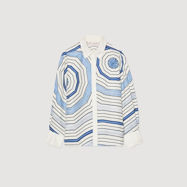 Camisa de seda con espirales