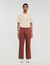 Pantalón ancho de algodón elástico