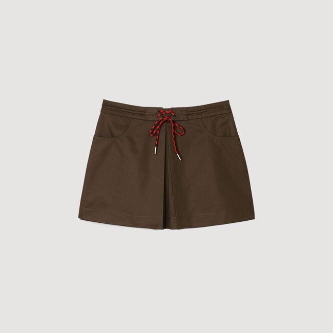 Falda pantalón con pliegue