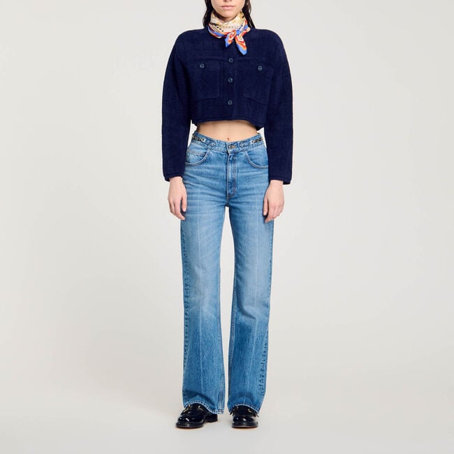 Chaqueta corta de punto