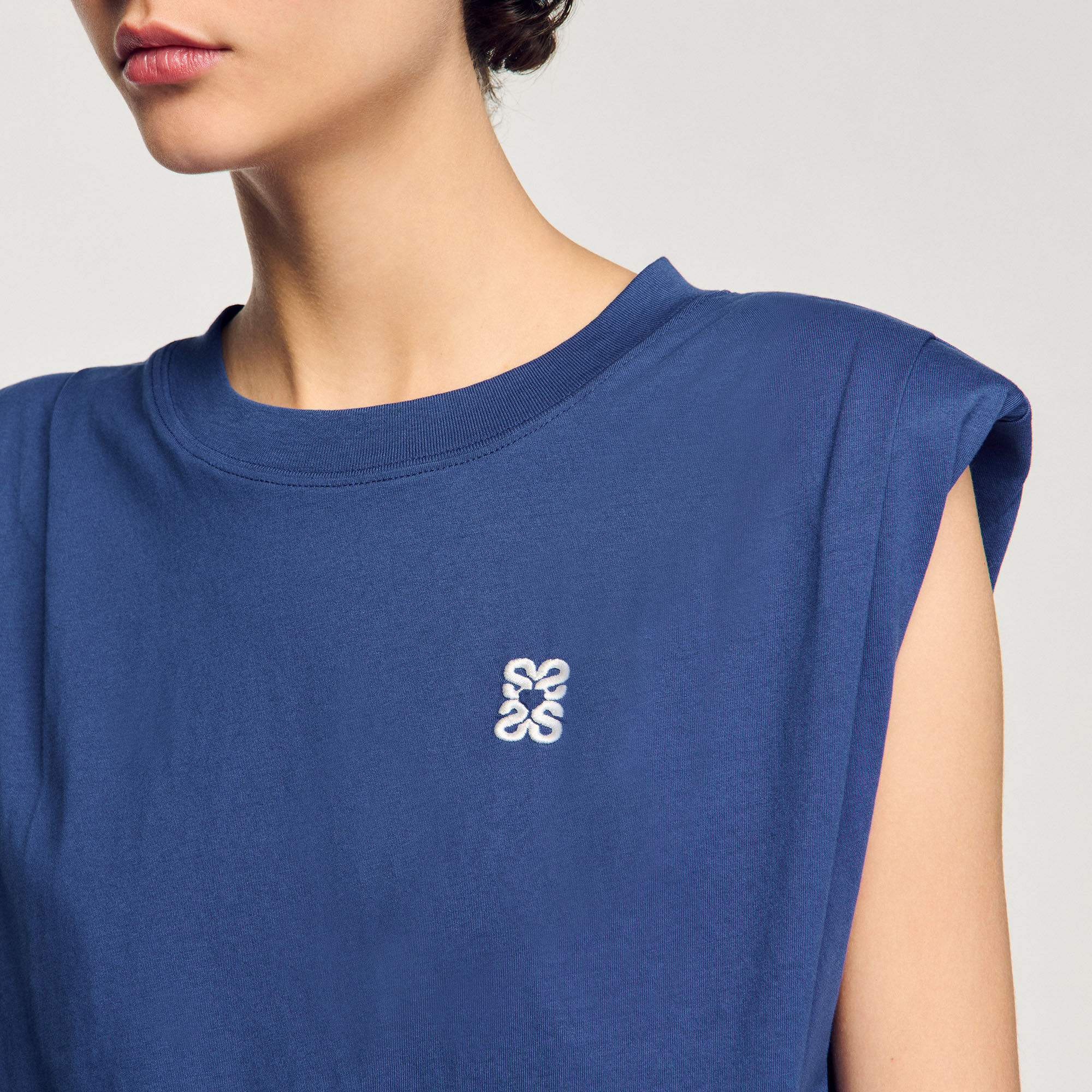 Camiseta corta drapeada