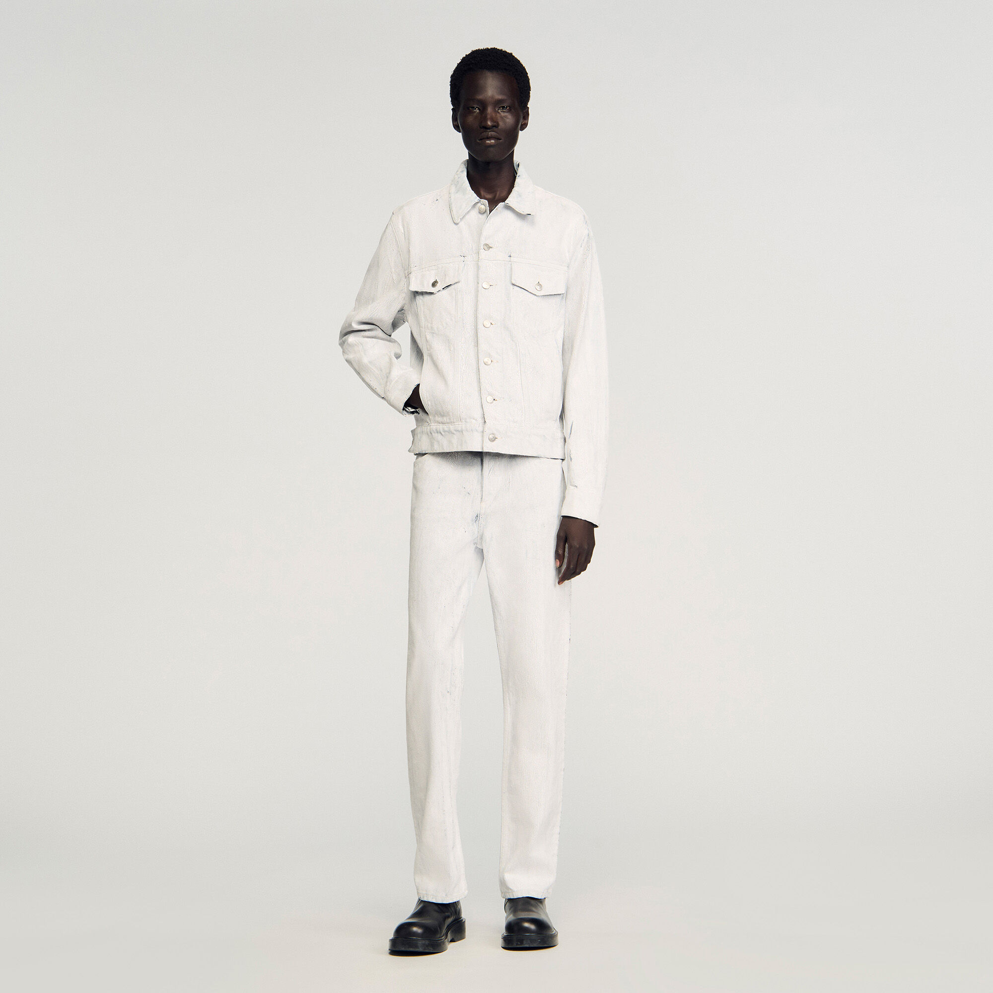 Chaqueta vaquera craquelada