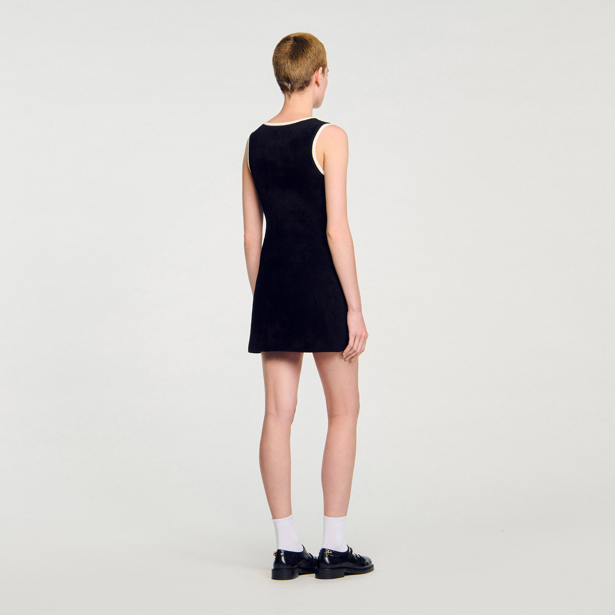 Vestido corto de punto terciopelo