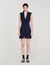 Vestido corto plisado de traje