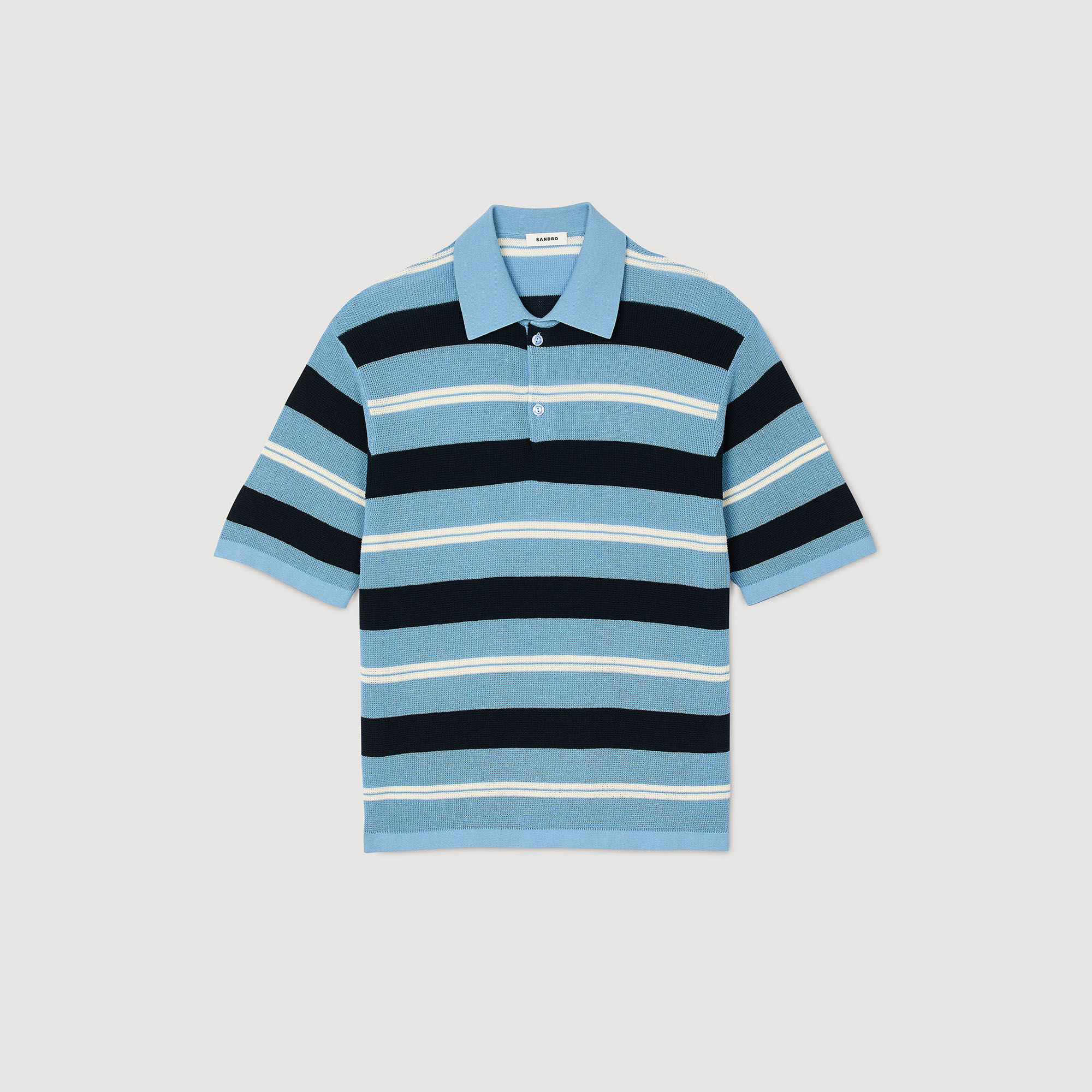 Polo de punto a rayas