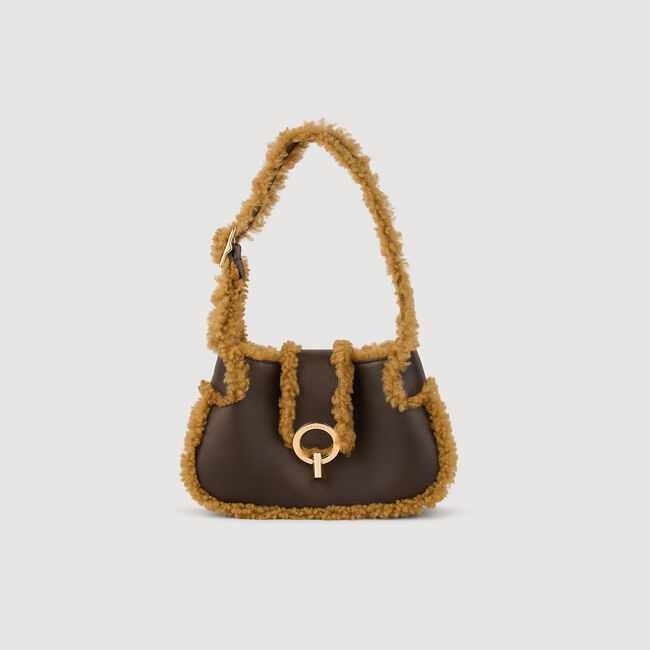 Bolso Janet de cuero y borreguito