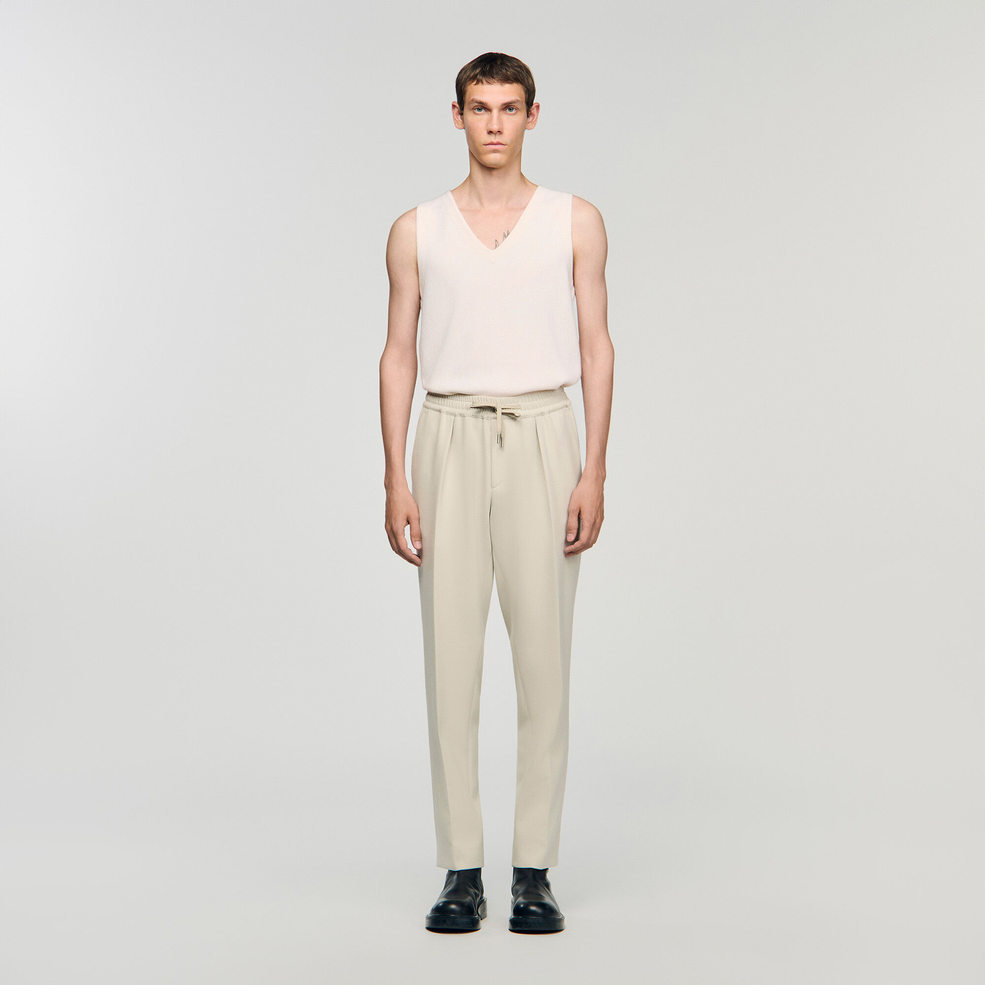 Pantalón recto elástico