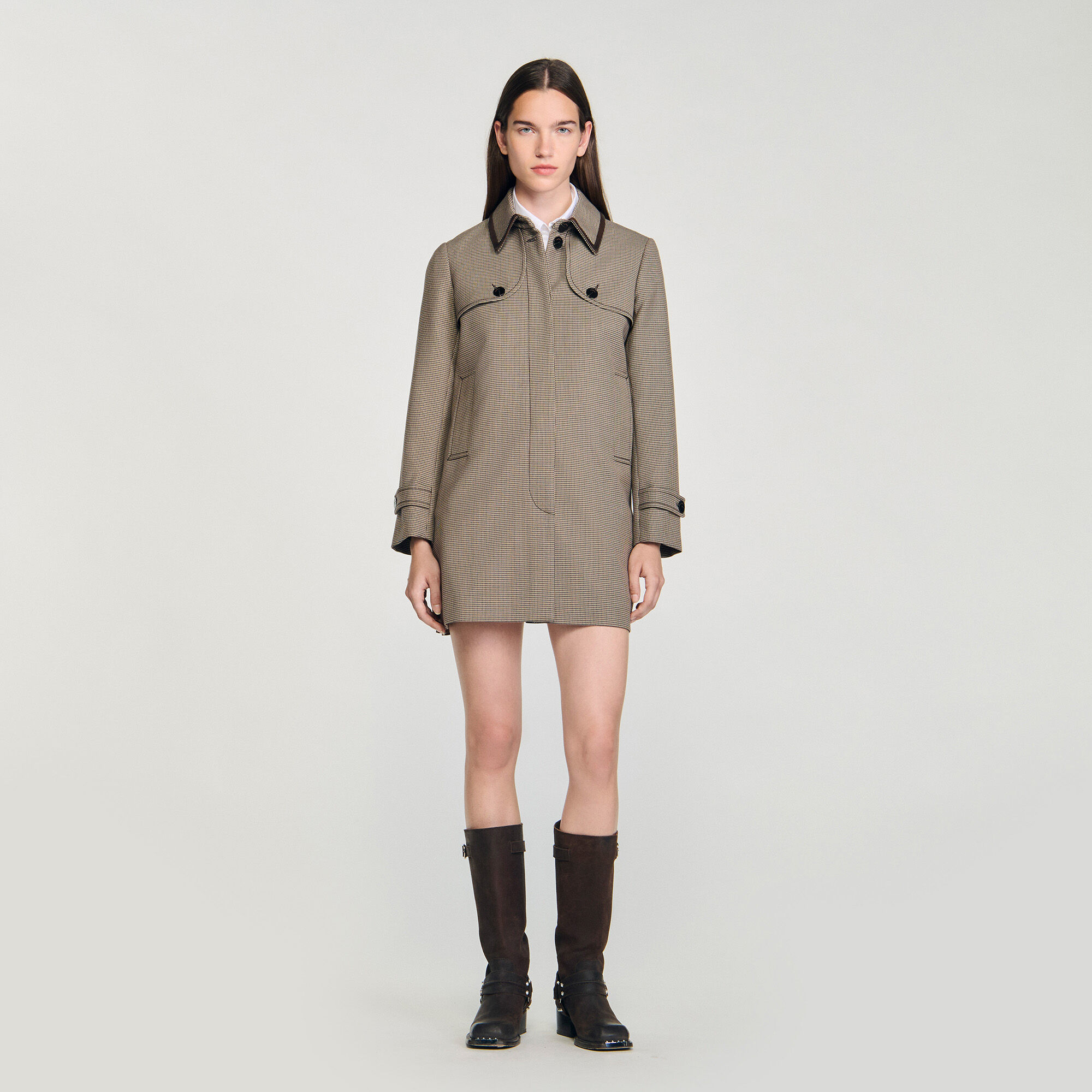 Gabardina de pata de gallo