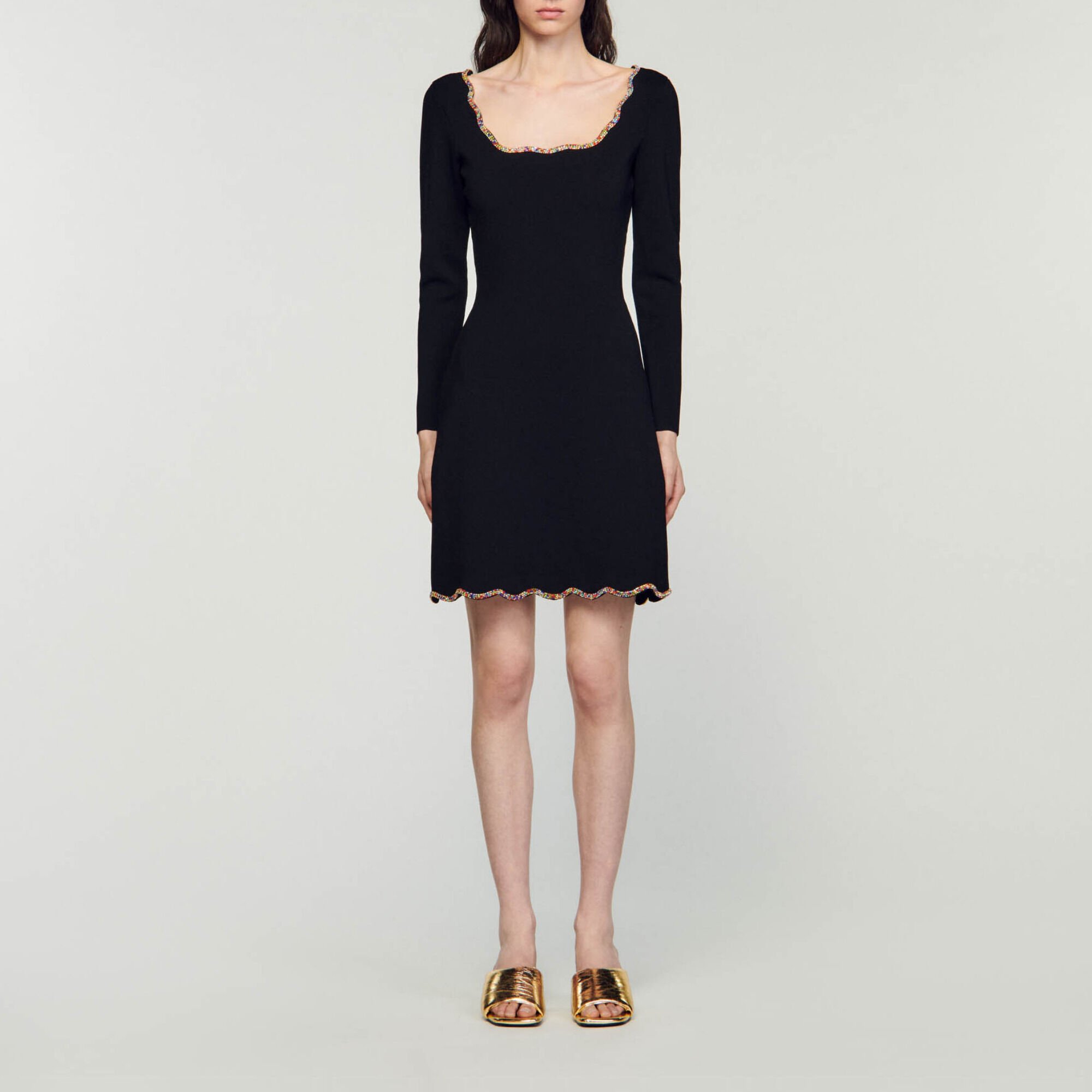 Vestido corto de terciopelo