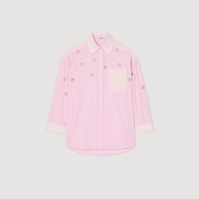 Camisa a rayas con strass