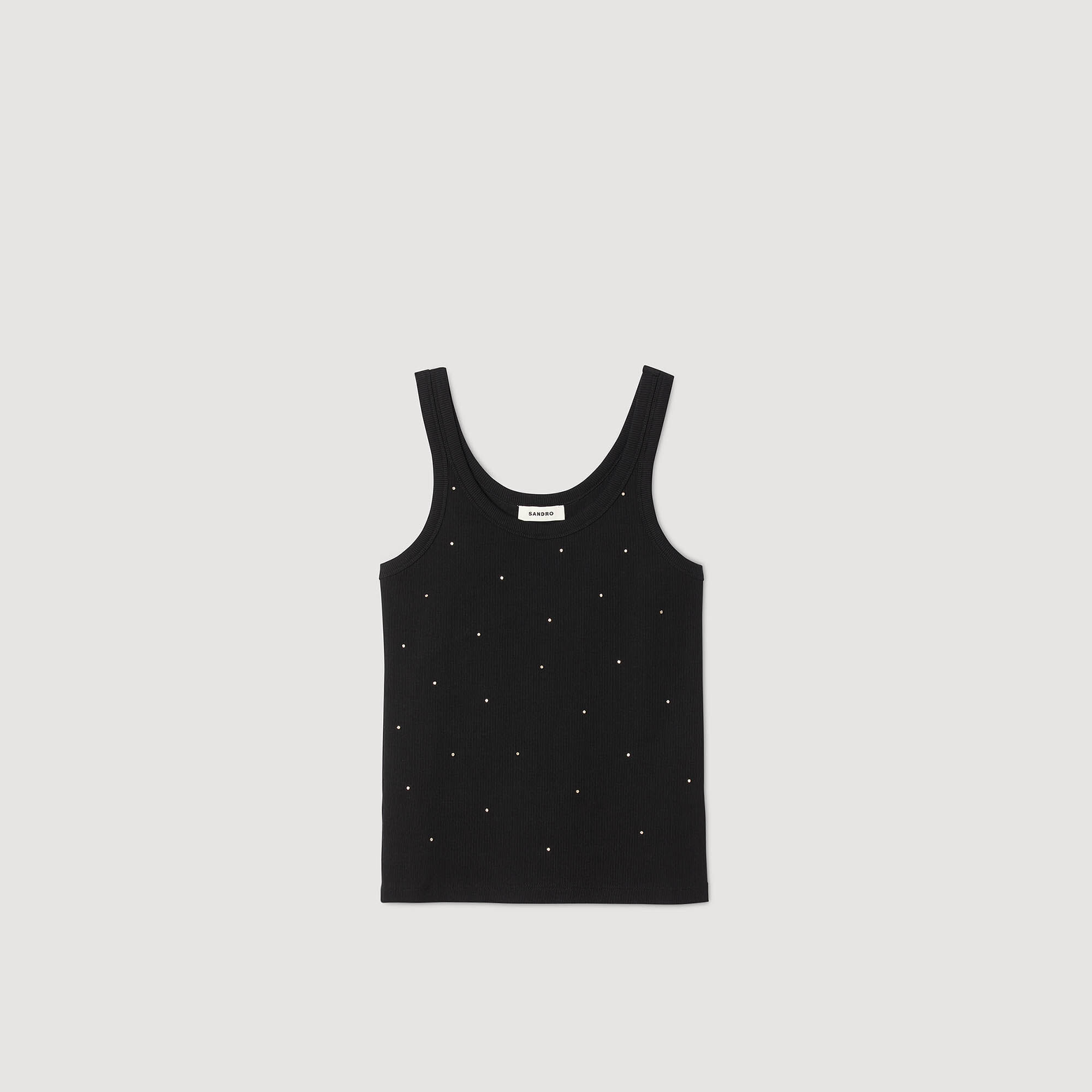 Camiseta de tirantes con strass
