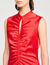 Vestido drapeado de raso