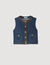 Top de denim y cuero