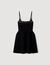 Vestido corto terciopelo con strass - Mujer | Sandro