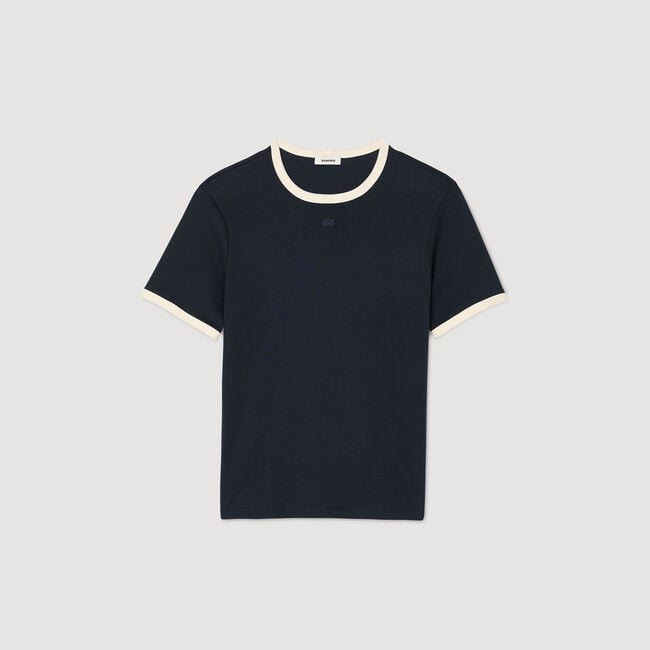 Camiseta bicolor con parche