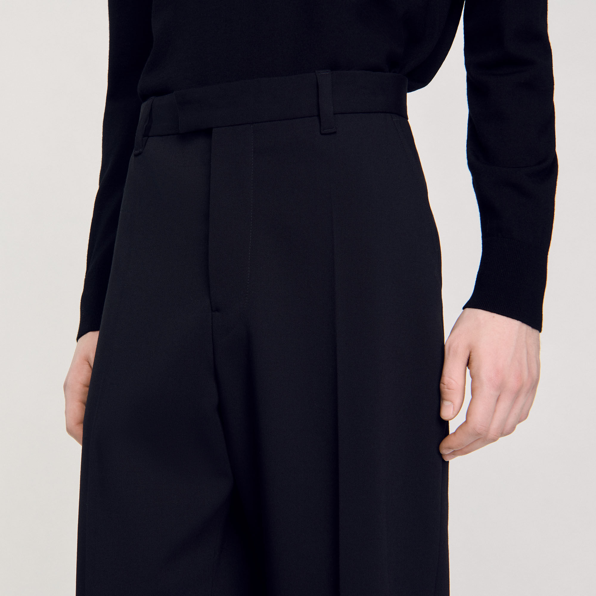 Pantalón ancho de lana