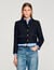 Chaqueta de tweed con volantes