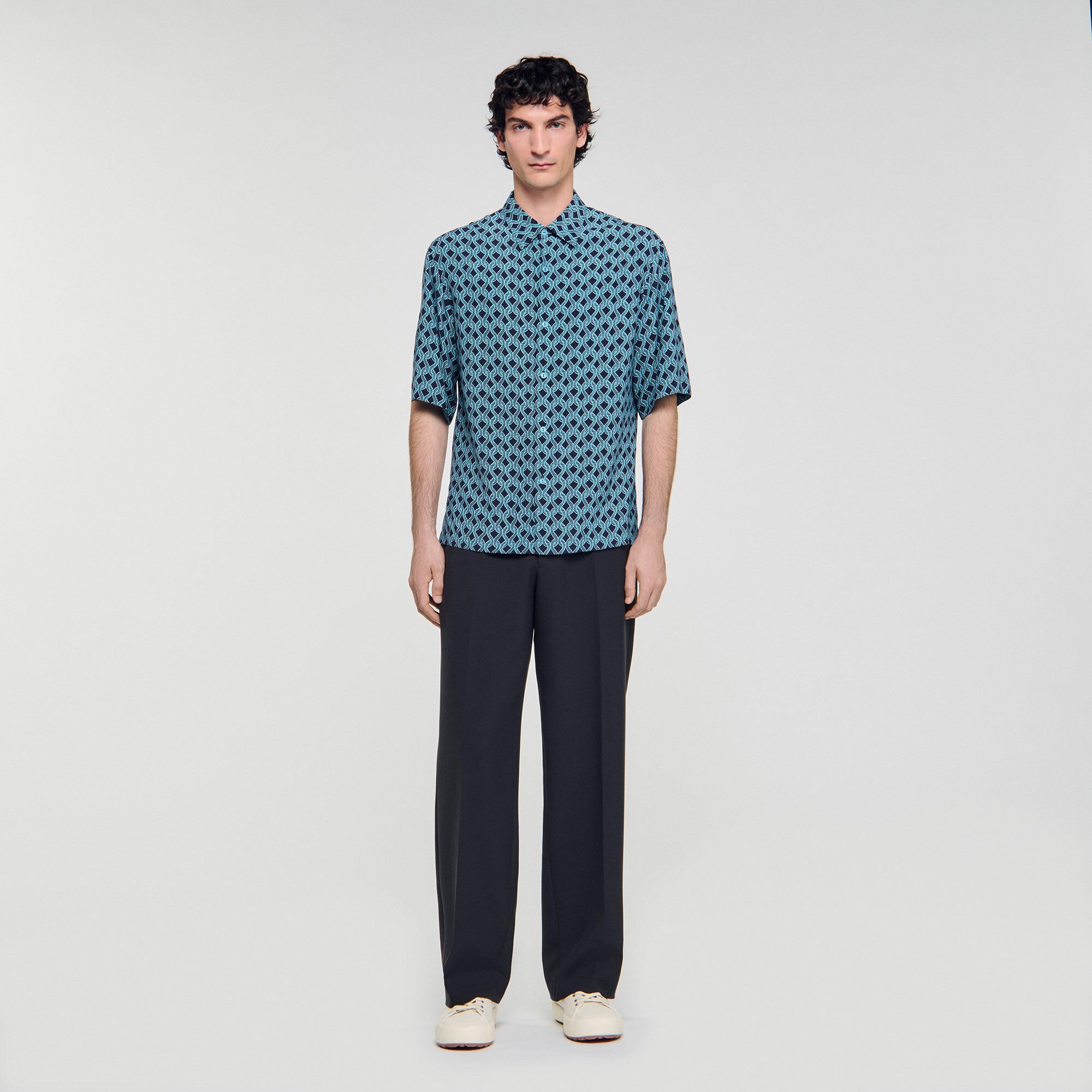 Camisa con estampado de cuerda
