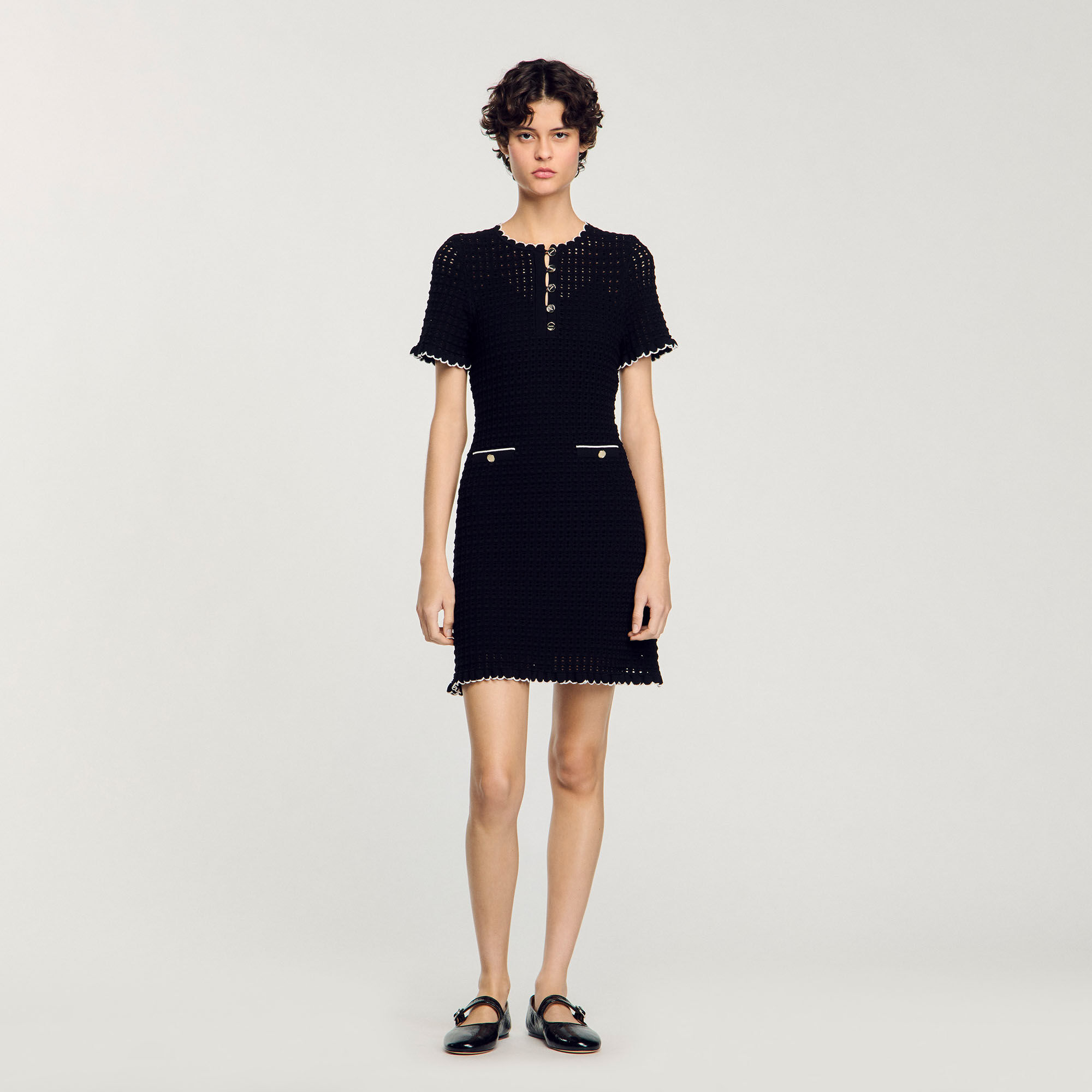 Vestido corto de punto