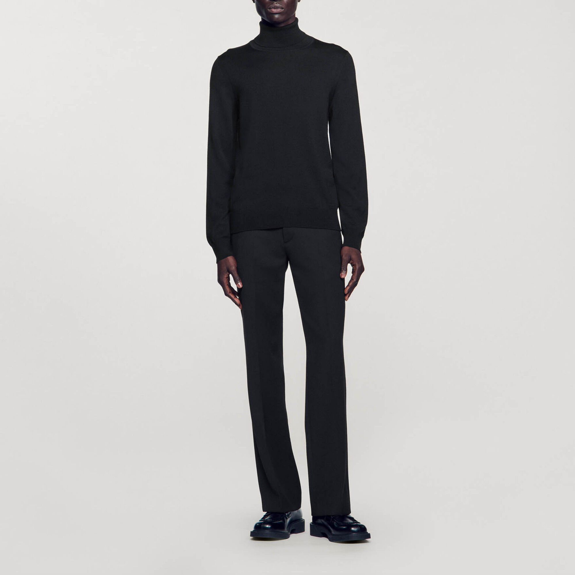 Jersey de cuello vuelto de lana