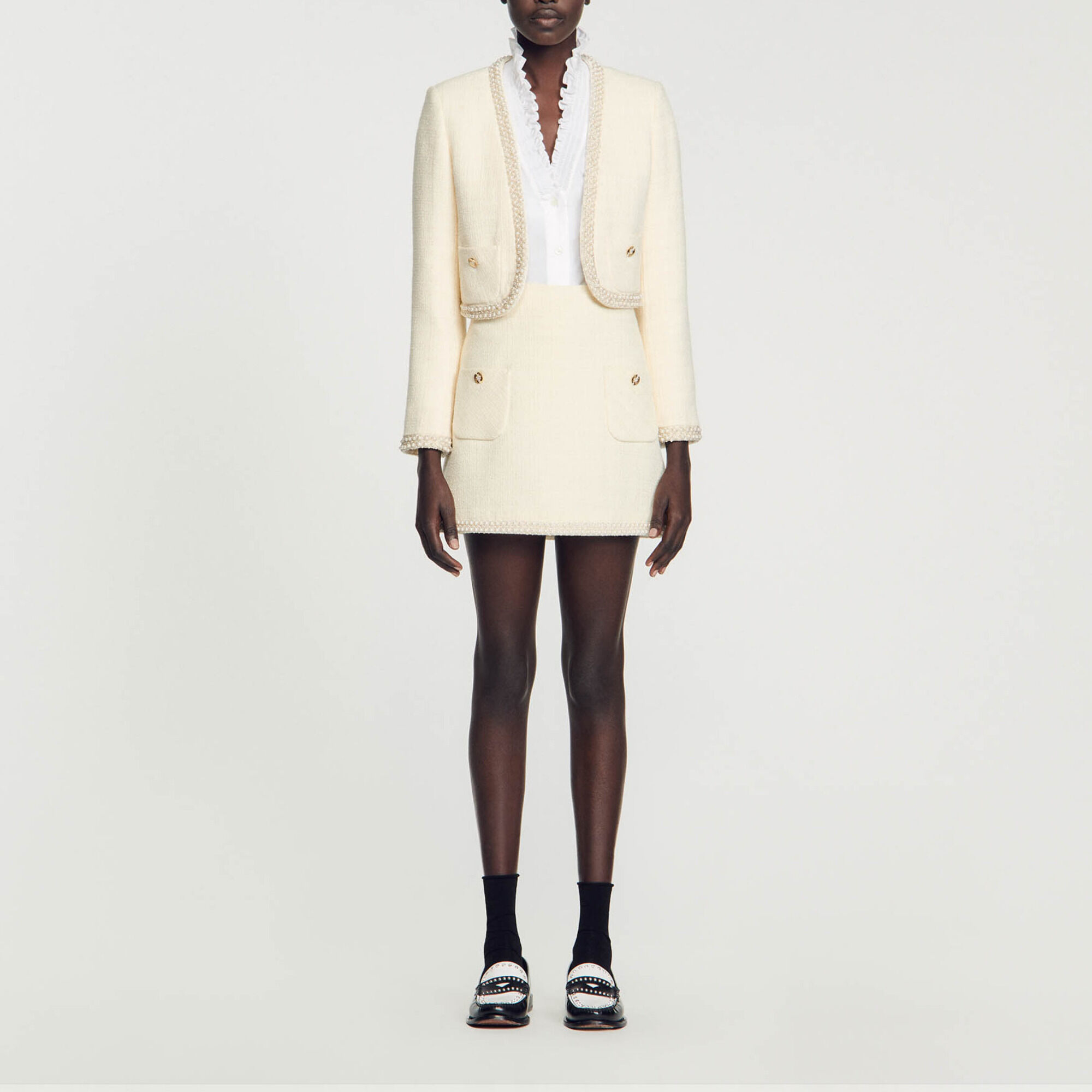 Falda de sarga de piedras