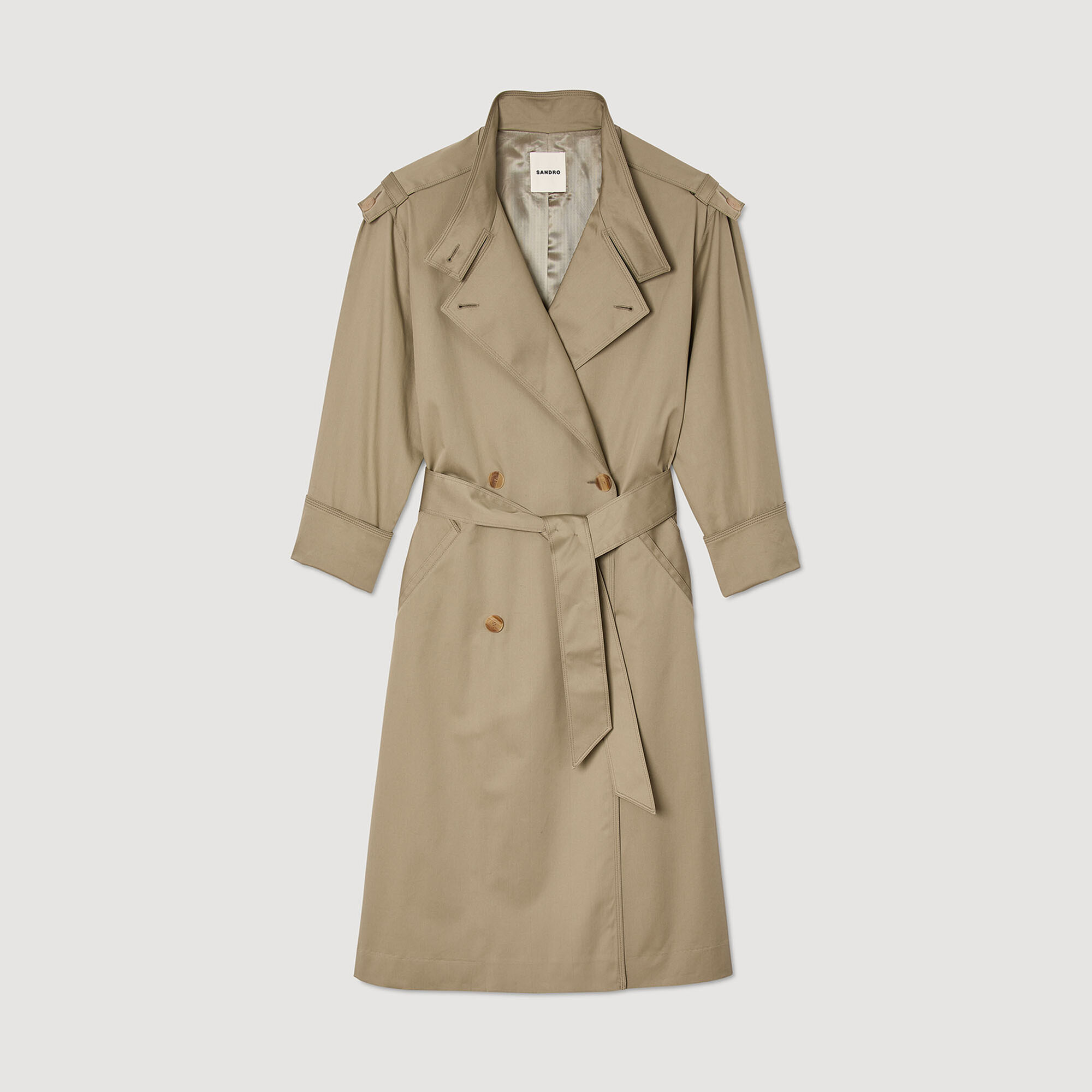 Gabardina con cinturón