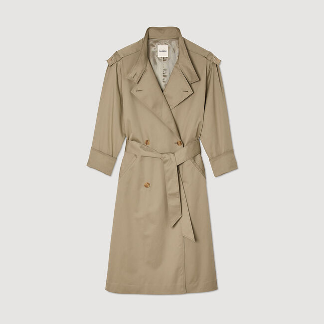 Gabardina con cinturón
