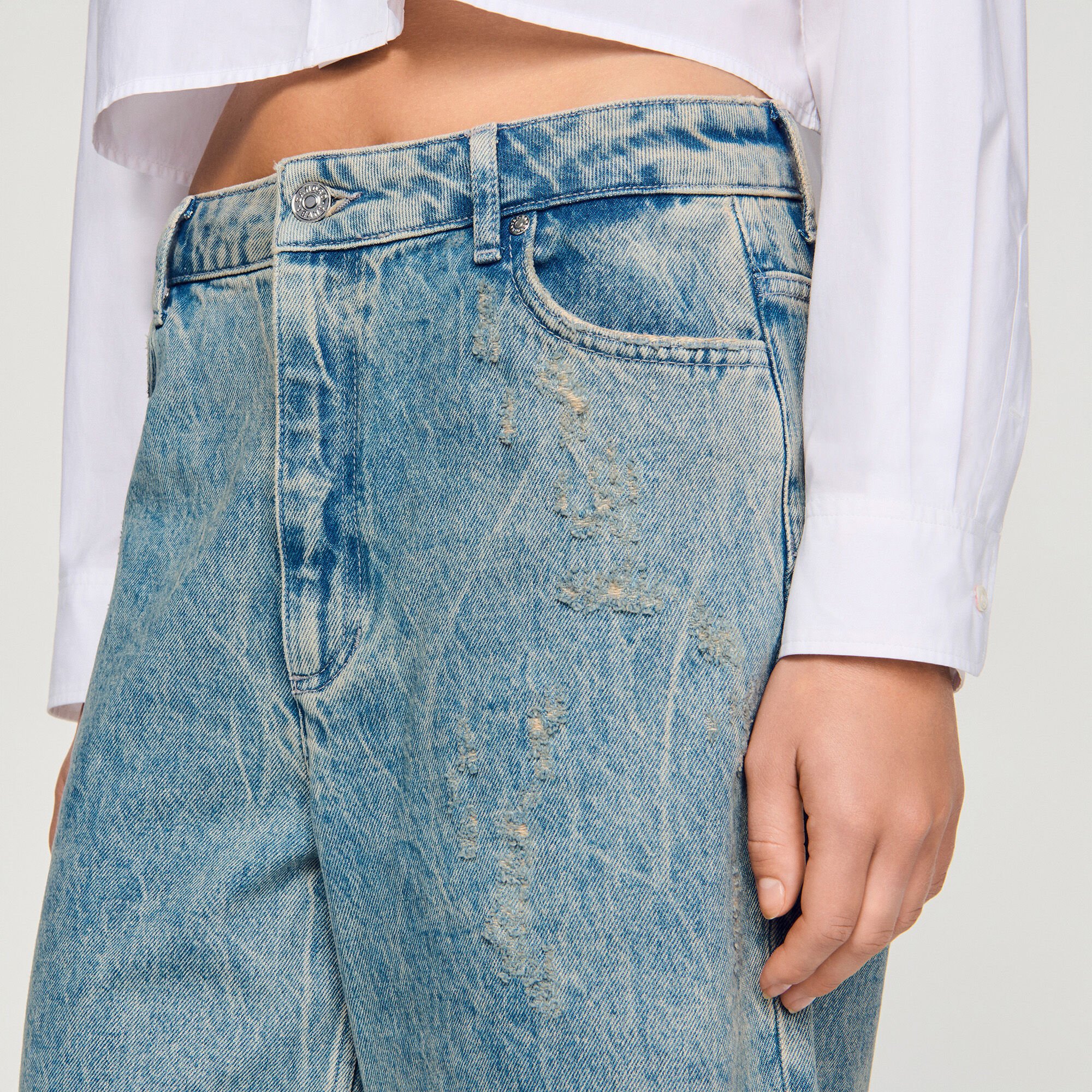Bermudas vaqueras efecto usado