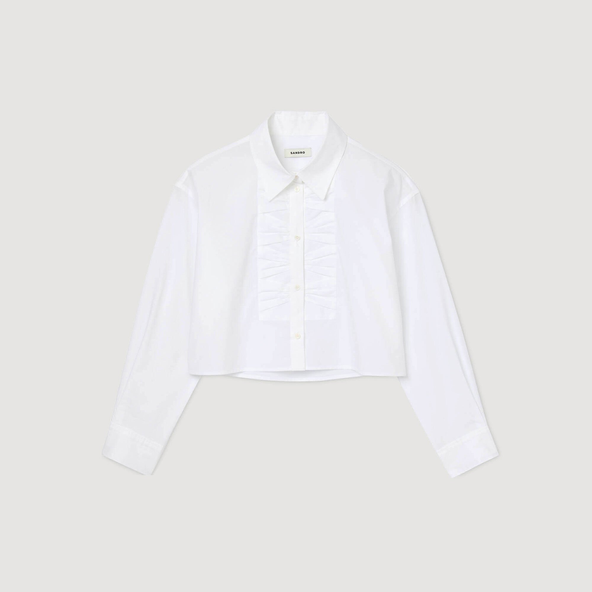 Camisa corta con detalles de lazos