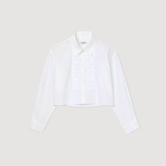 Camisa corta con detalles de lazos