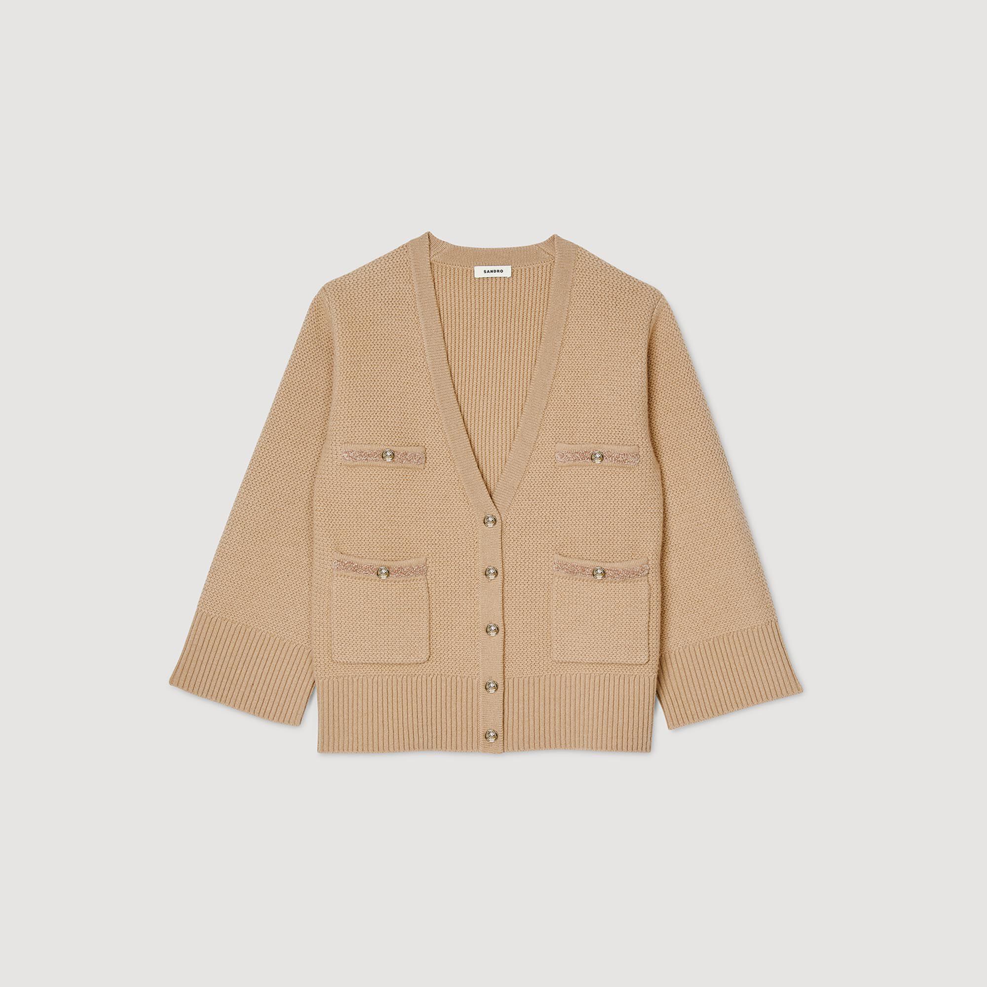 Cárdigan largo de lana