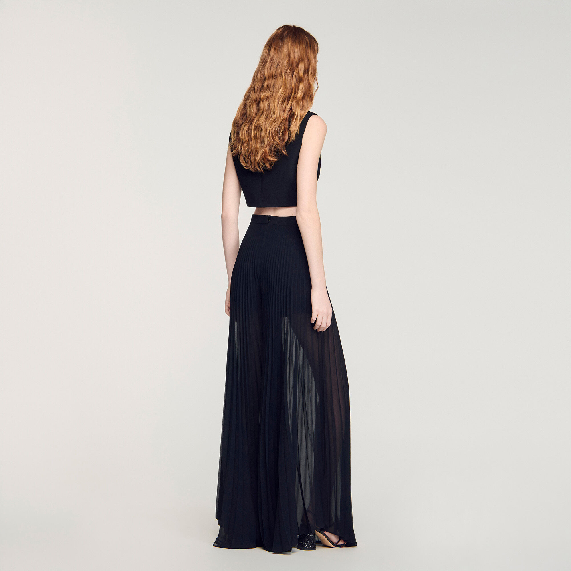 Pantal&oacute;n ancho plisado