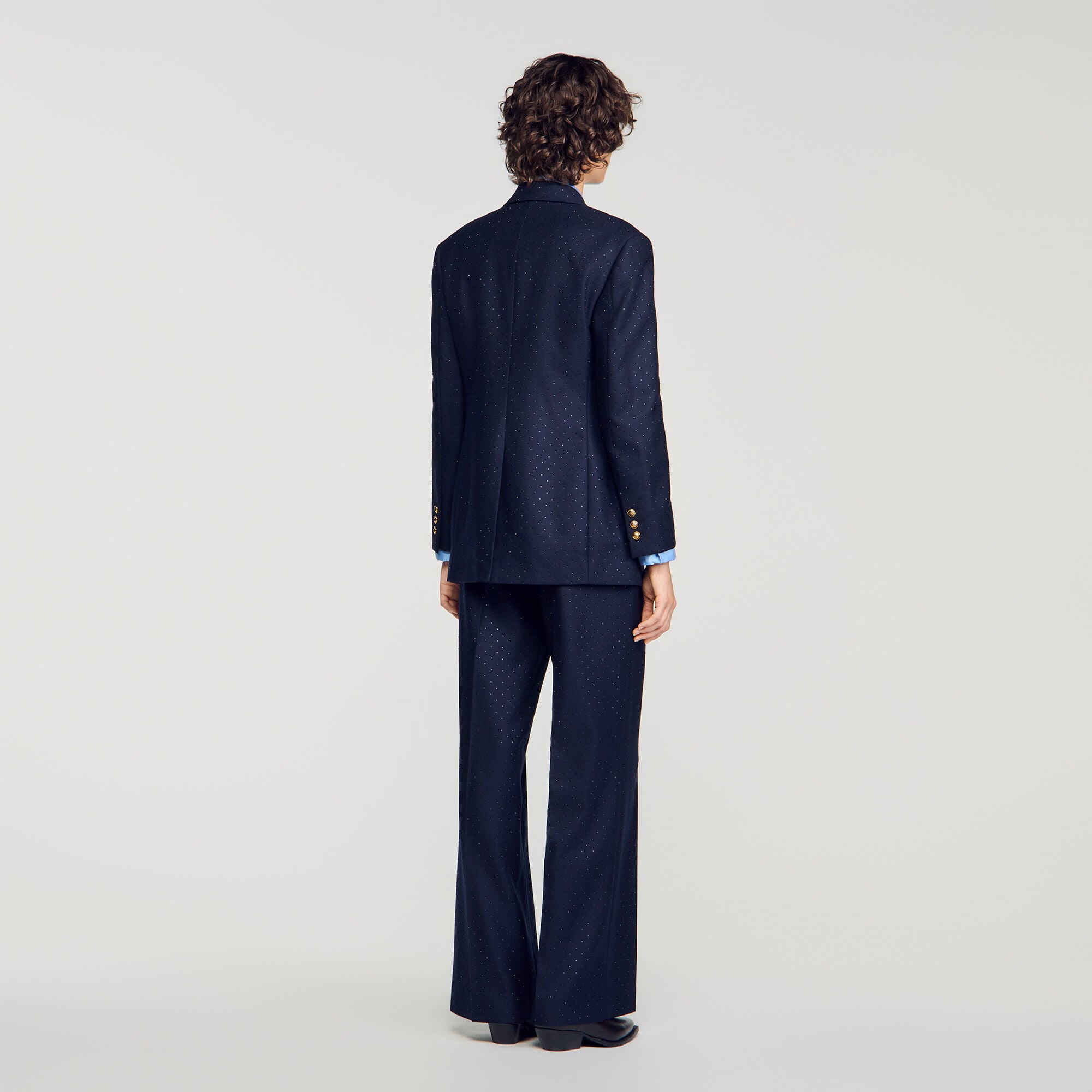 Chaqueta sastre de lana con strass - Mujer | Sandro