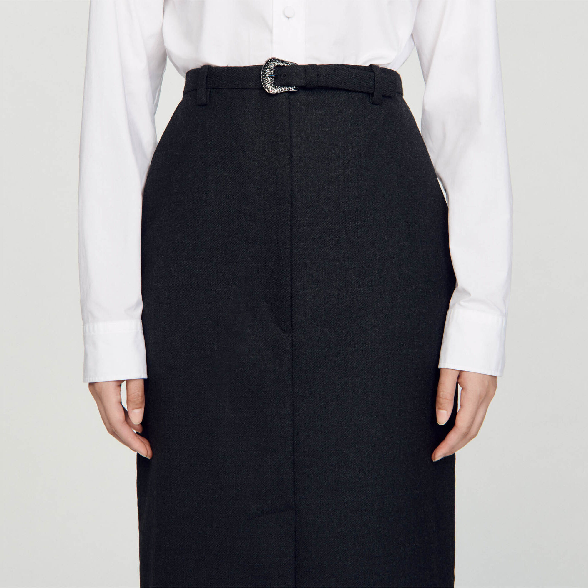 Falda lápiz con hebilla wéstern