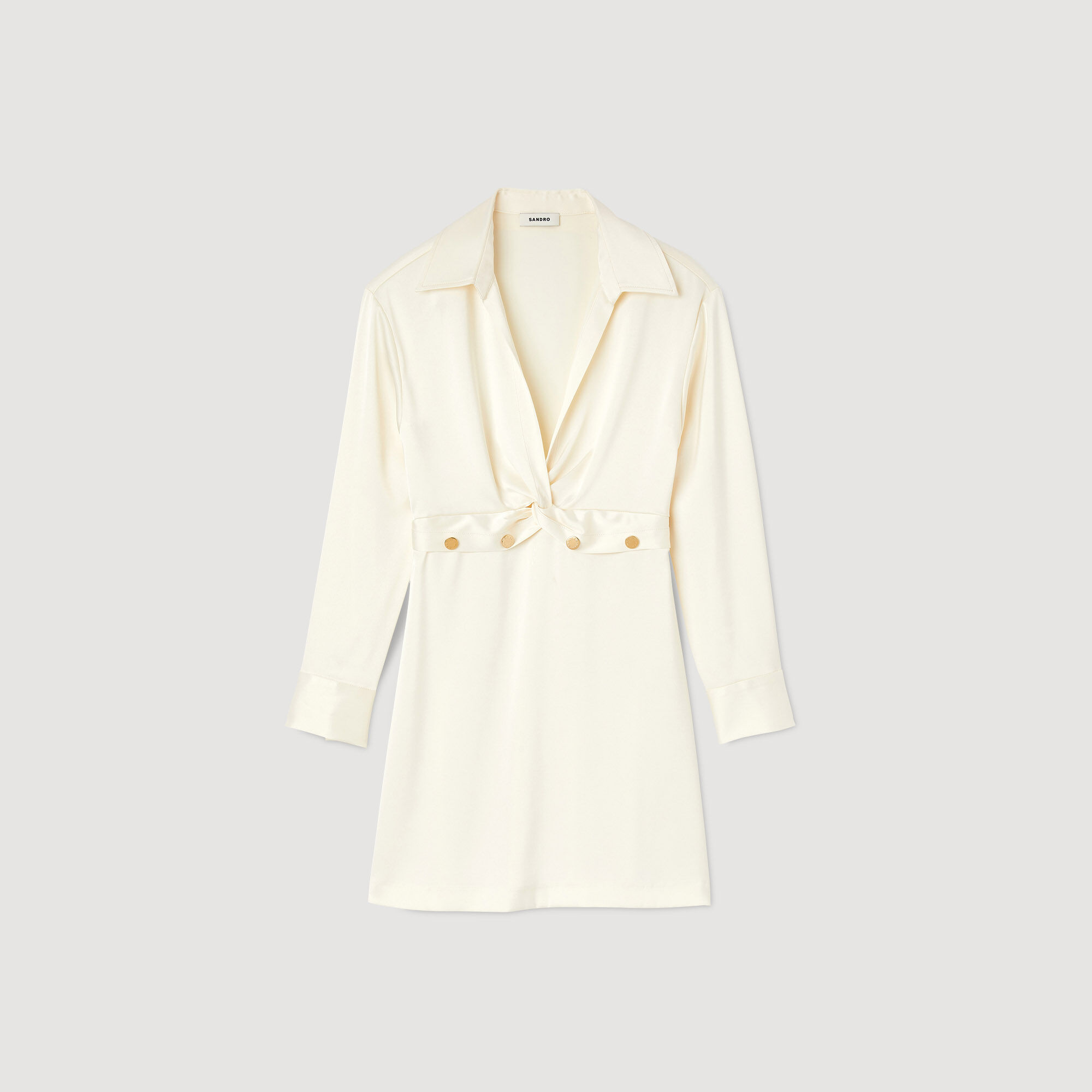 Vestido corto satinado