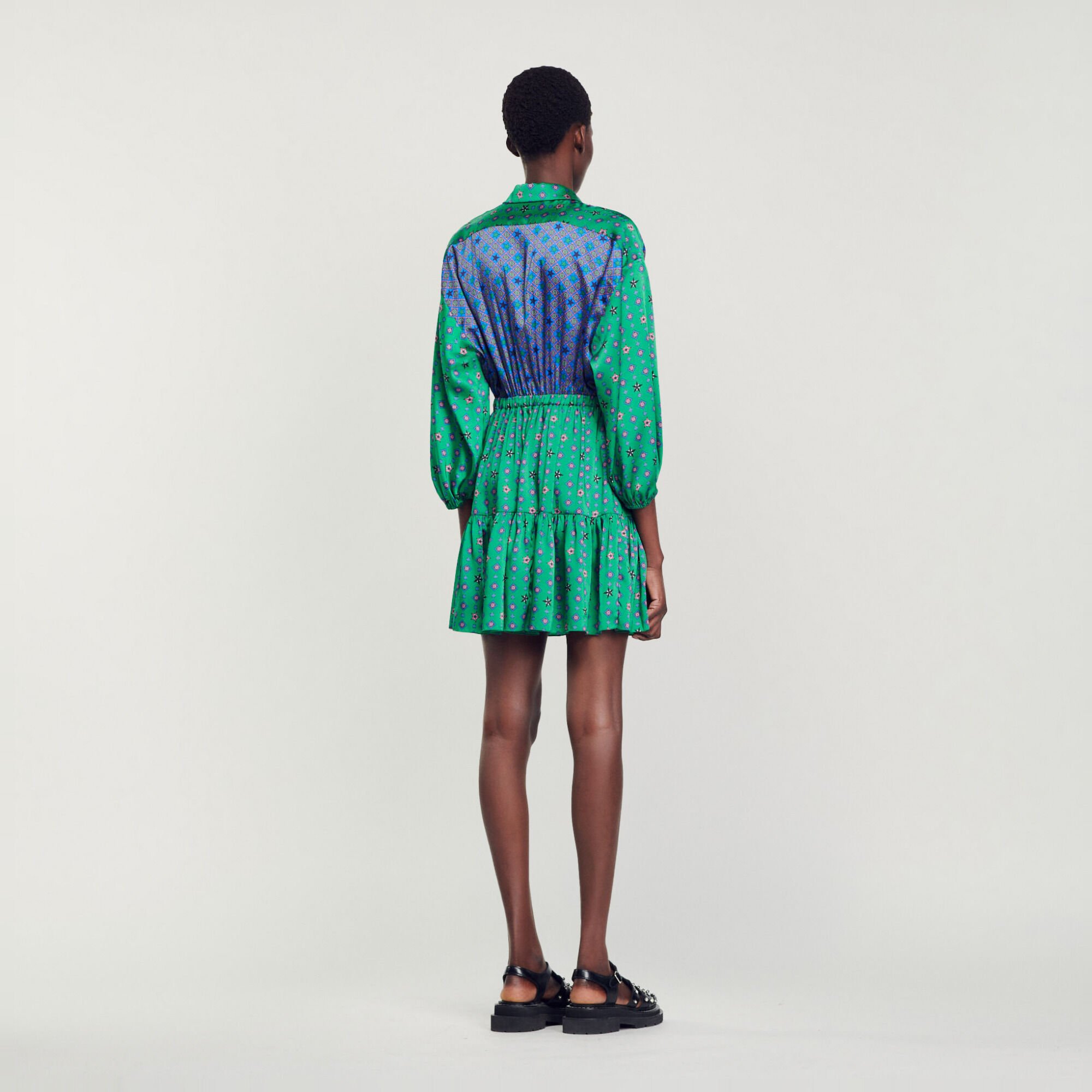 Vestido camisero estampado