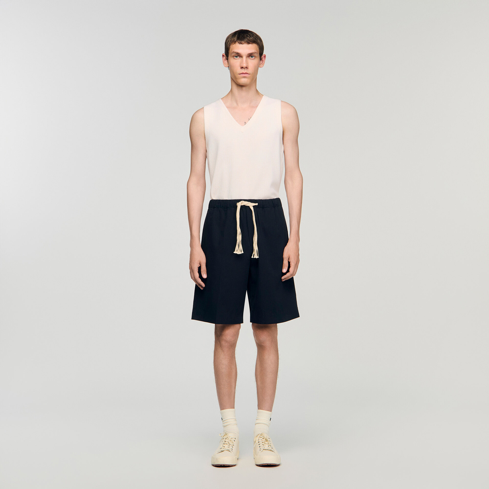 Pantalón de algodón cintura elástica