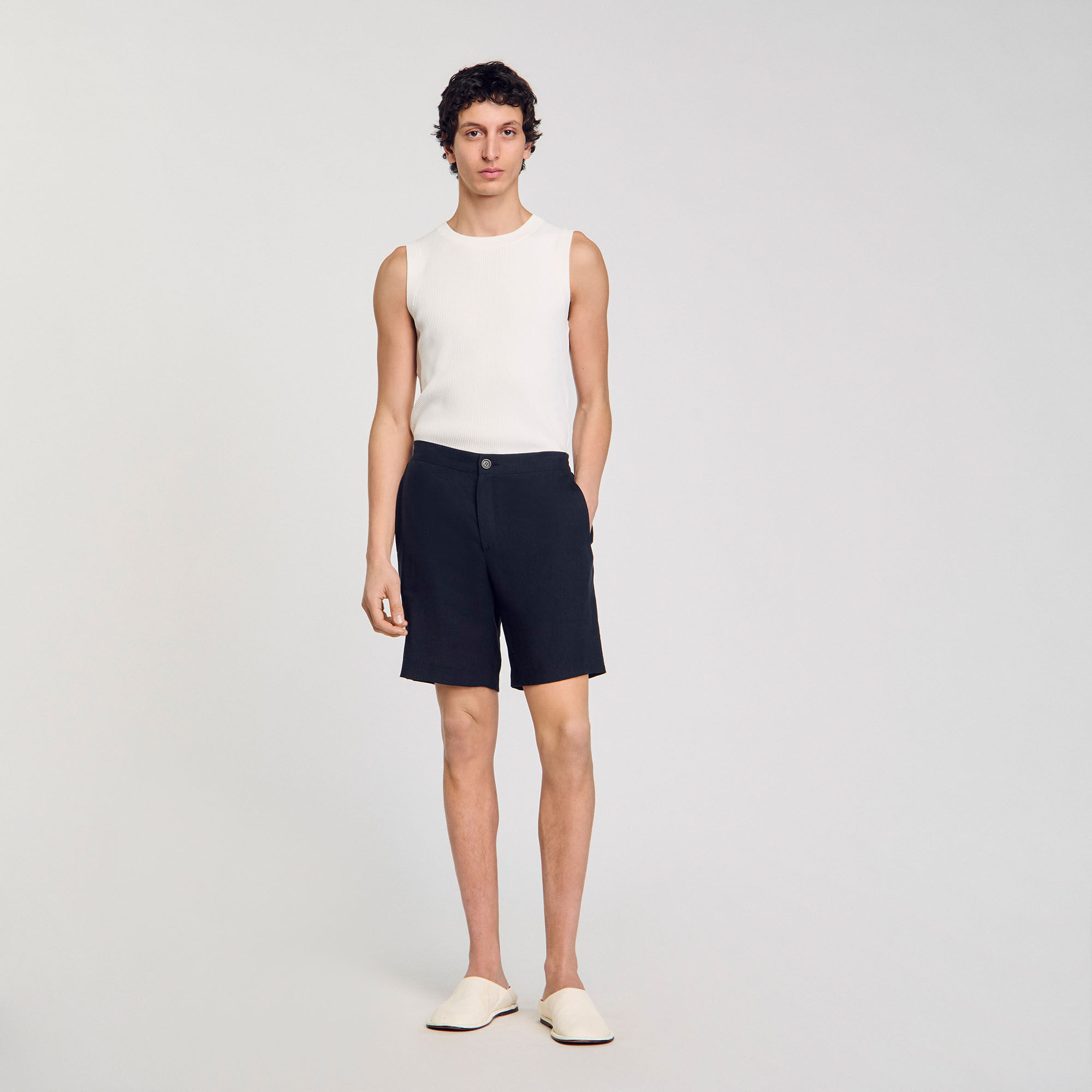 Pantalón corto de lino