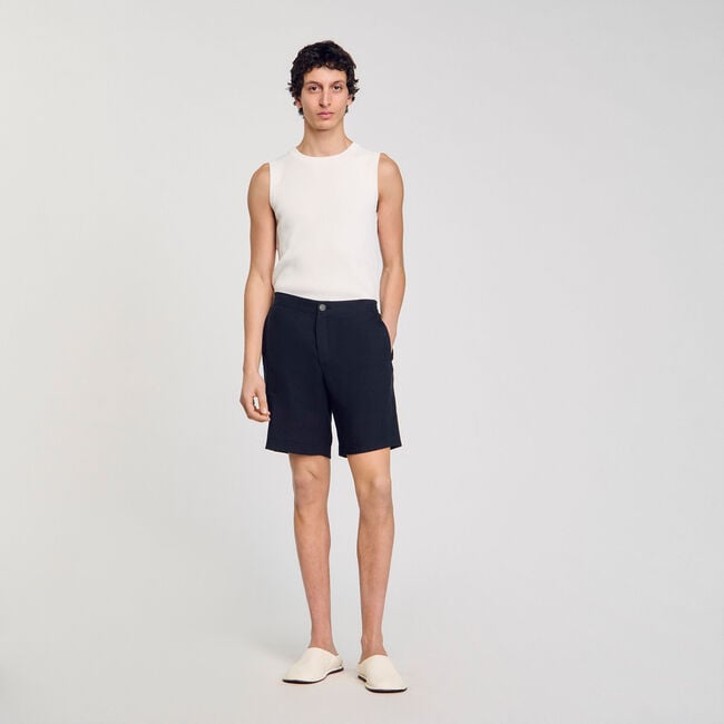 Pantalón corto de lino