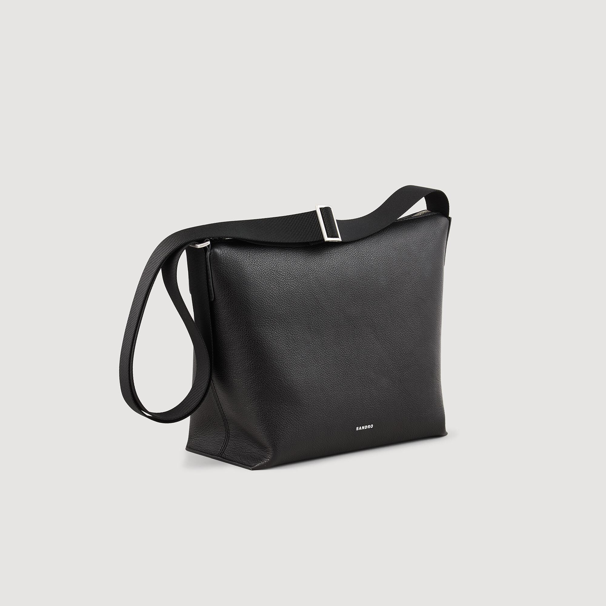 Bolso de cuero granulado