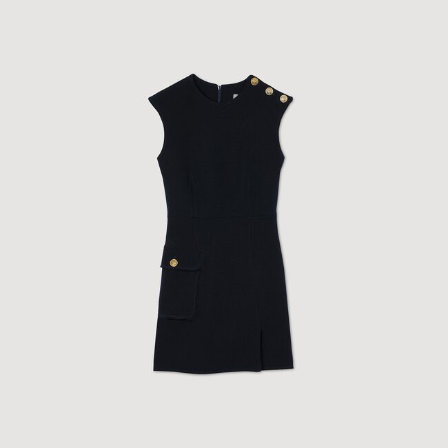 Vestido corto con botones