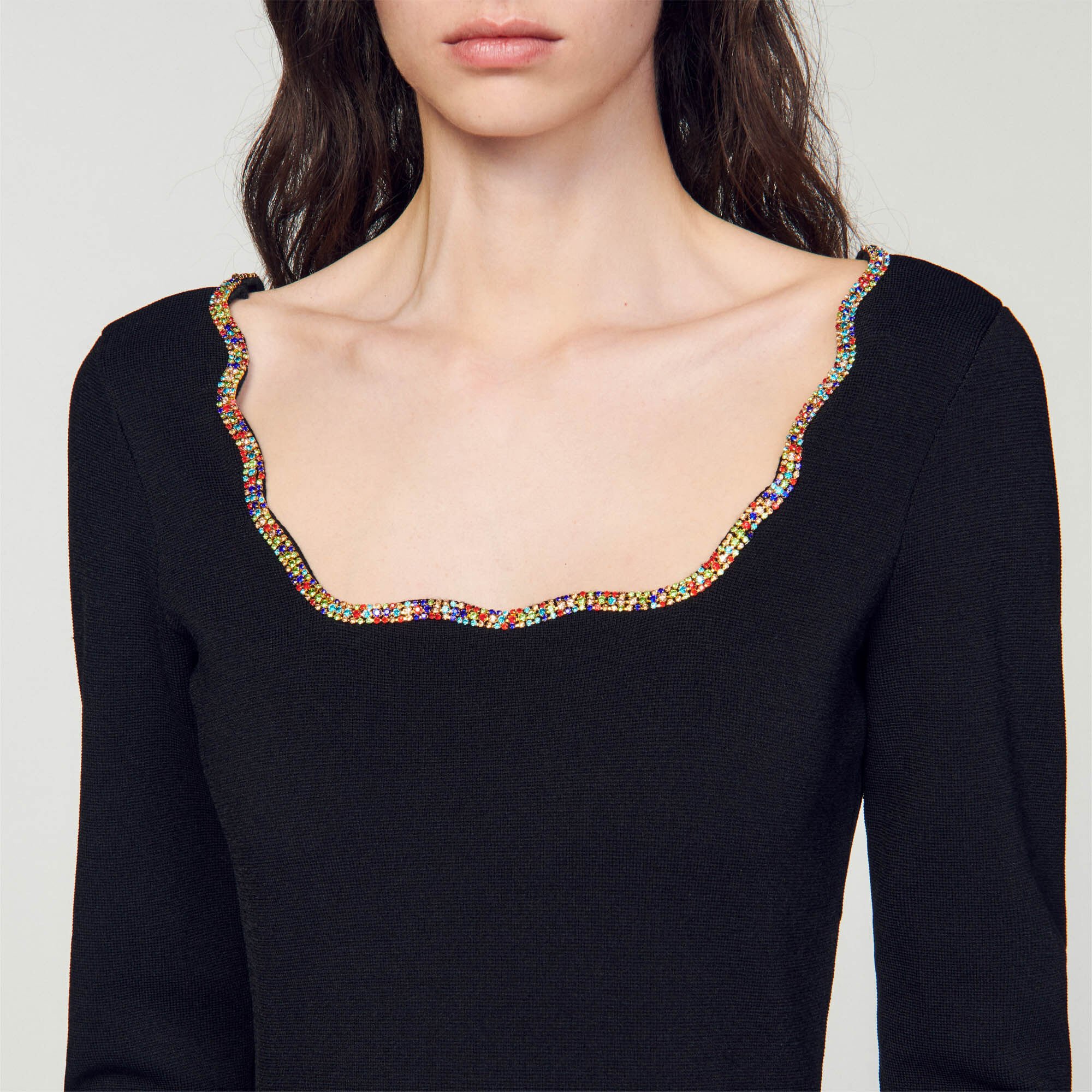 Vestido corto de terciopelo