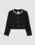 Chaqueta con cuello de pedrería