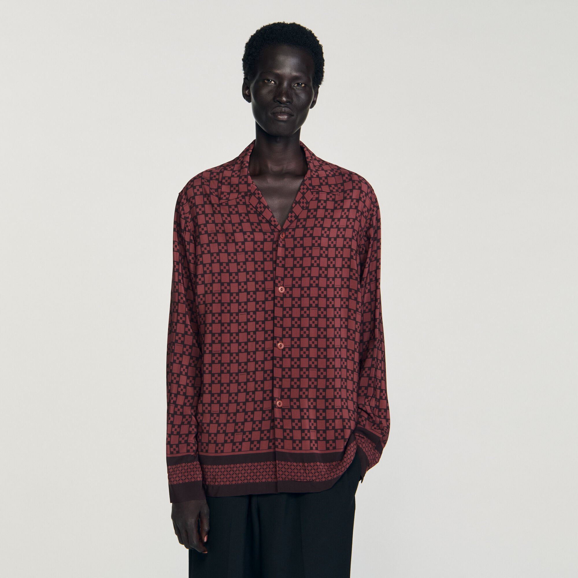 Camisa fluida estampada